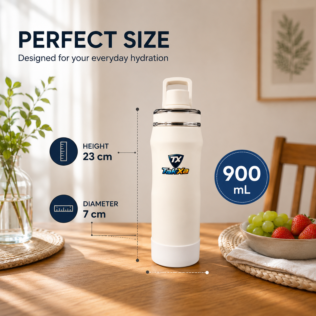 Stainless Steel Water Bottle, Leakproof, Quick Fill Lid, BPA, Suitable for Home, Office, Gym, Travel & Hiking - Image 3